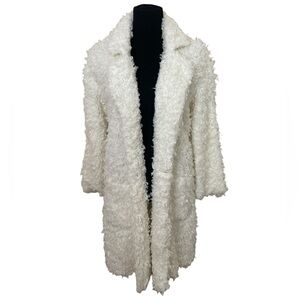 Minkpink ivory teddy bear indie boho pimp coat